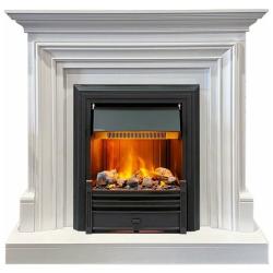 Каминокомплект Bradford - Белый с очагом Brookline Black