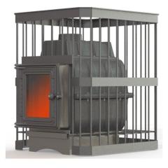 Дровяная банная печь Fireway ПароВар 18 сетка-прут (К201) без выноса