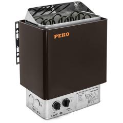 Электрическая печь для бань и саун Peko Nova Brown 4.5 квт со встроенным пультом