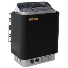 Электрическая печь для бани и сауны Peko Nova Black 4.5 квт со встроенным пультом