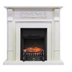 Электрический камин Royal Flame Venice фактурный белый + Majestic FX M Brass