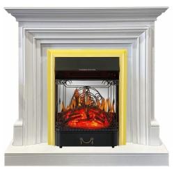 Электрокамин Royal Flame Bradford (белый) с очагом Majestic FX M Brass