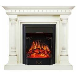 Электрокамин Royal Flame Dallas (слоновая кость с патиной) с очагом Majestic FX Black