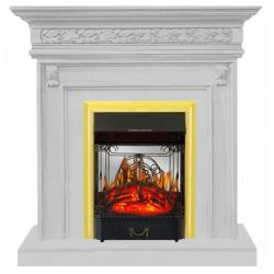 Электрокамин Royal Flame Valletta с очагом Majestic FX M Brass Белый