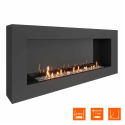Биокамин SteelHeat WALL GRAND 1500 черный (Стемалит)