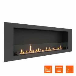 Биокамин в нишу SteelHeat LONG 1500 XL (Стекло)