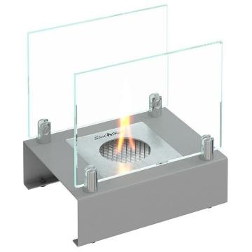 Настольный биокамин SteelHeat ALBA серый 