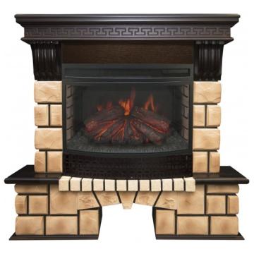 Камин Электрический RealFlame Stone Brick 25 AO + Firefield 25 S IR 