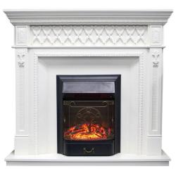 Камин Электрический Royal Flame Alexandria беленый дуб + Majestic Black
