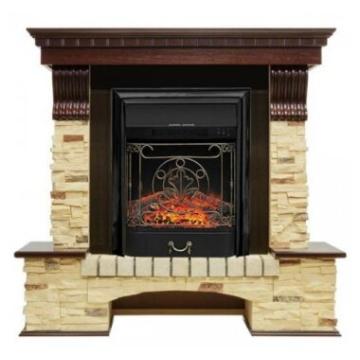 Камин Электрический Royal Flame Pierre Luxe темный дуб/сланец + Majestic FX M Black 